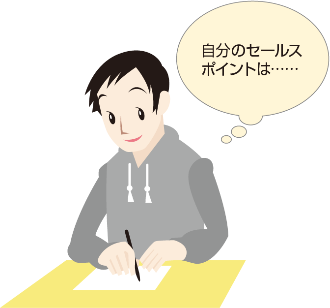 自分のセールスポイントは……